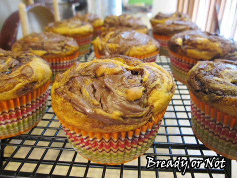 Bready or Not: Pumpkin Nutella Swirl Muffins
