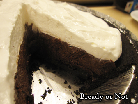 Bready or Not Original: No Bake Chocolate Peppermint Pudding Pie 