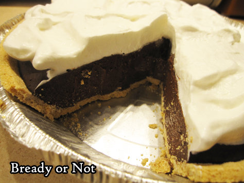 Bready or Not Original: No Bake Chocolate Peppermint Pudding Pie 