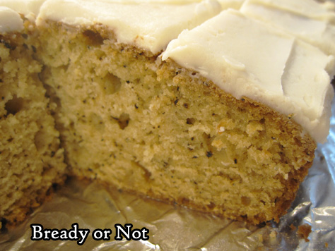 Bready or Not Original: Glazed Earl Grey Maple Gingerbread Sheet Cake 