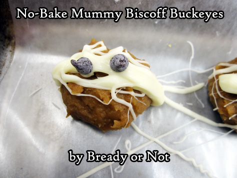 Bready or Not: No-Bake Mummy Biscoff Buckeyes 