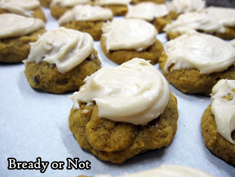 Bready or Not: Pumpkin Cookies with Penuche Frosting 