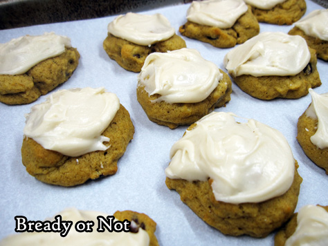 Bready or Not: Pumpkin Cookies with Penuche Frosting 