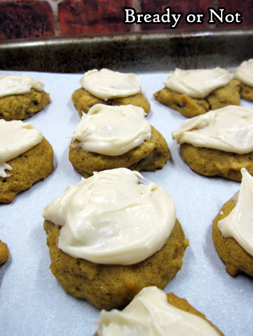 Bready or Not: Pumpkin Cookies with Penuche Frosting 