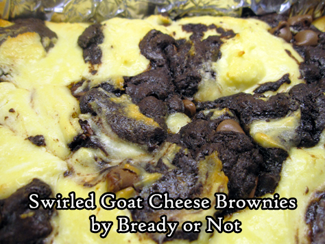 Bready or Not Original: Swirled Goat Cheese Brownies 