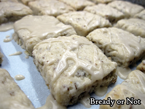 Bready or Not Original: Glazed Maple Pecan Shortbread Cookies 