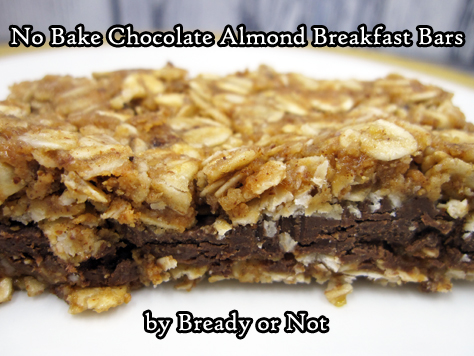 Bready or Not Original: No Bake Chocolate Almond Oatmeal Bars [Gluten Free] 