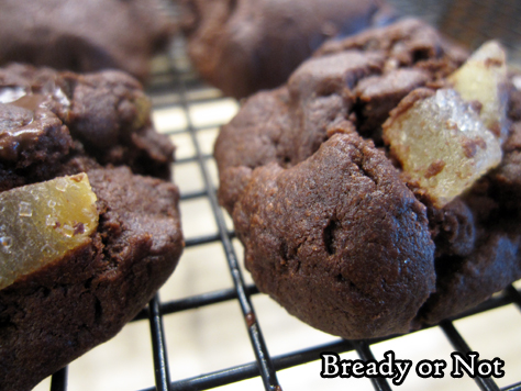 Bready or Not: Double Chocolate-Candied Ginger Cookies 