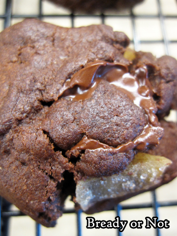 Bready or Not: Double Chocolate-Candied Ginger Cookies 