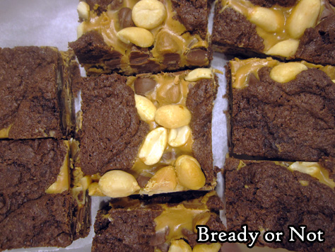 Bready or Not: Chocolate Peanut Butter Bars [cake mix] 