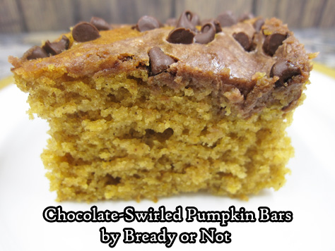 Bready or Not: Chocolate-Swirled Pumpkin Bars 