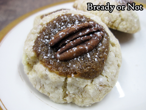 Bready or Not: Double Pecan Thumbprint Cookies 