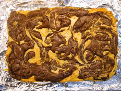 Bready or Not Original: Swirled Cookie Butter Brownie Bars