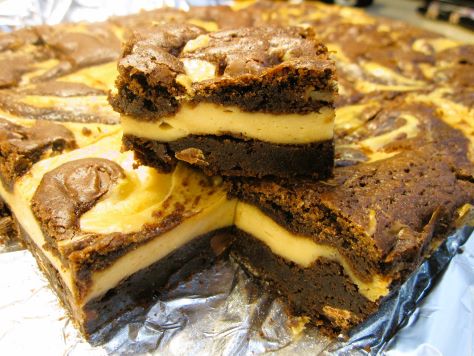 Bready or Not Original: Swirled Cookie Butter Brownie Bars